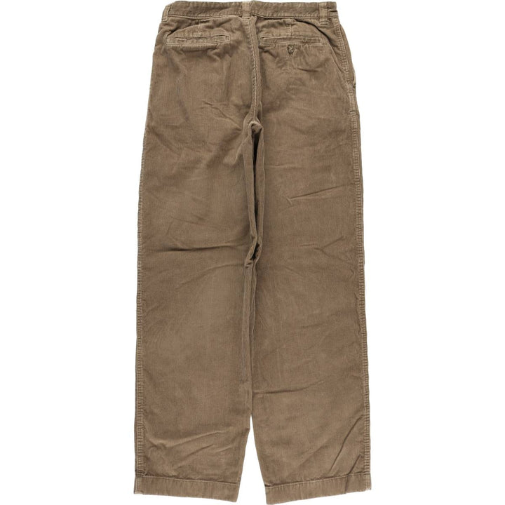 90s-00'S Vintage LLBean Double L Natural Fit Corduroy Pants, Men's Size W31 cotton Khaki type Vintage Second Hand