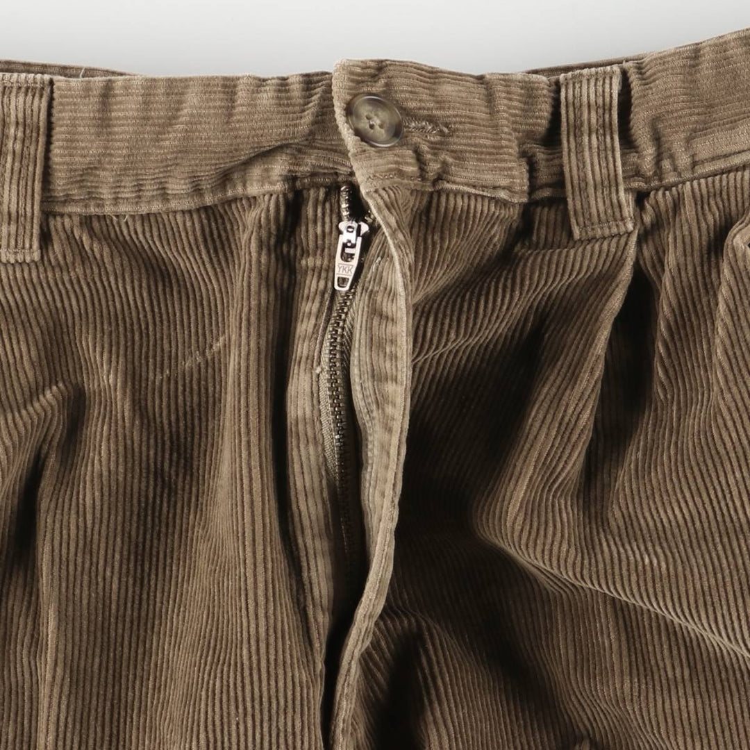 90s-00'S Vintage LLBean Double L Natural Fit Corduroy Pants, Men's Size W31 cotton Khaki type Vintage Second Hand