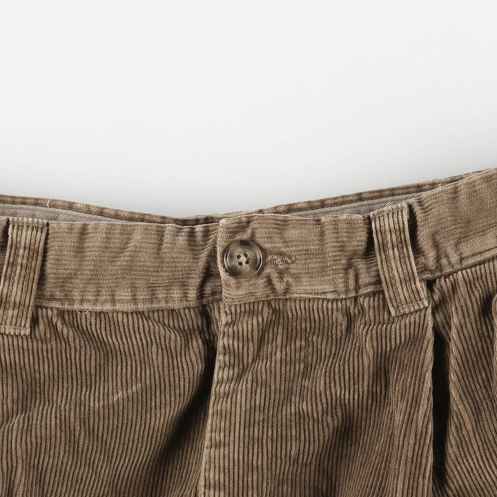 90s-00'S Vintage LLBean Double L Natural Fit Corduroy Pants, Men's Size W31 cotton Khaki type Vintage Second Hand
