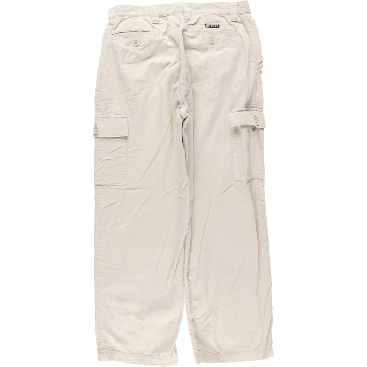 CHAPS Corduroy Cargo Pants, Men's Size W32 cotton ivory Vintage Second Hand