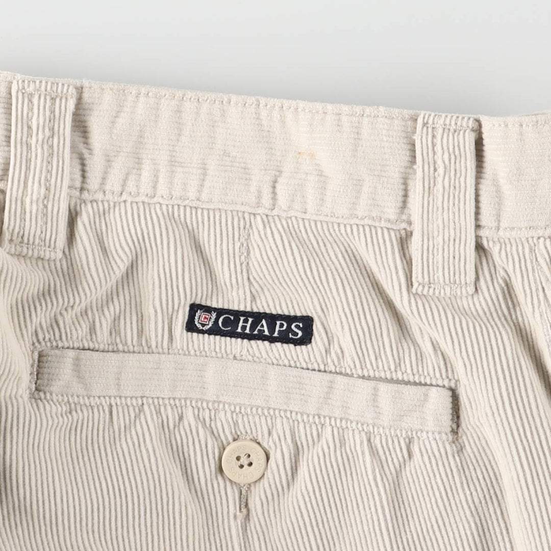 CHAPS Corduroy Cargo Pants, Men's Size W32 cotton ivory Vintage Second Hand
