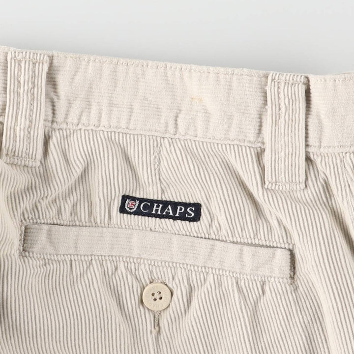 CHAPS Corduroy Cargo Pants, Men's Size W32 cotton ivory Vintage Second Hand