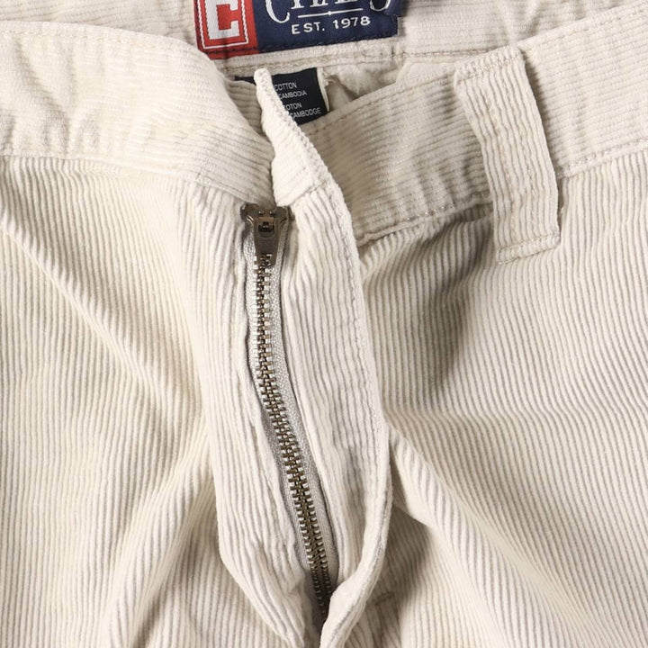 CHAPS Corduroy Cargo Pants, Men's Size W32 cotton ivory Vintage Second Hand