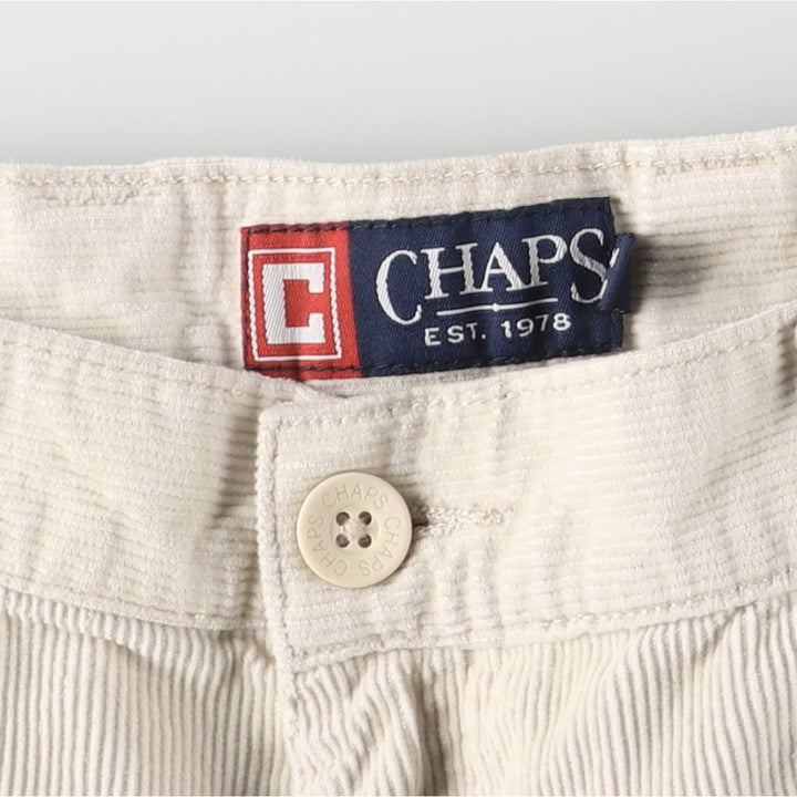 CHAPS Corduroy Cargo Pants, Men's Size W32 cotton ivory Vintage Second Hand