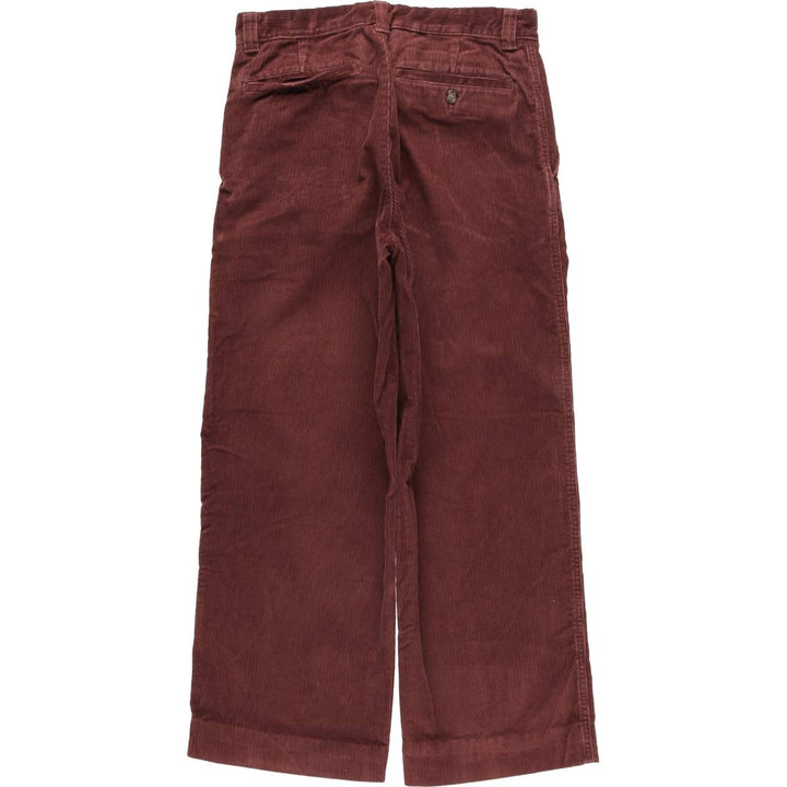 90s-00'S LLBean Double L Classic Fit Corduroy Pants, Men's, Vintage, Size W30 cotton wine-red Vintage Second Hand