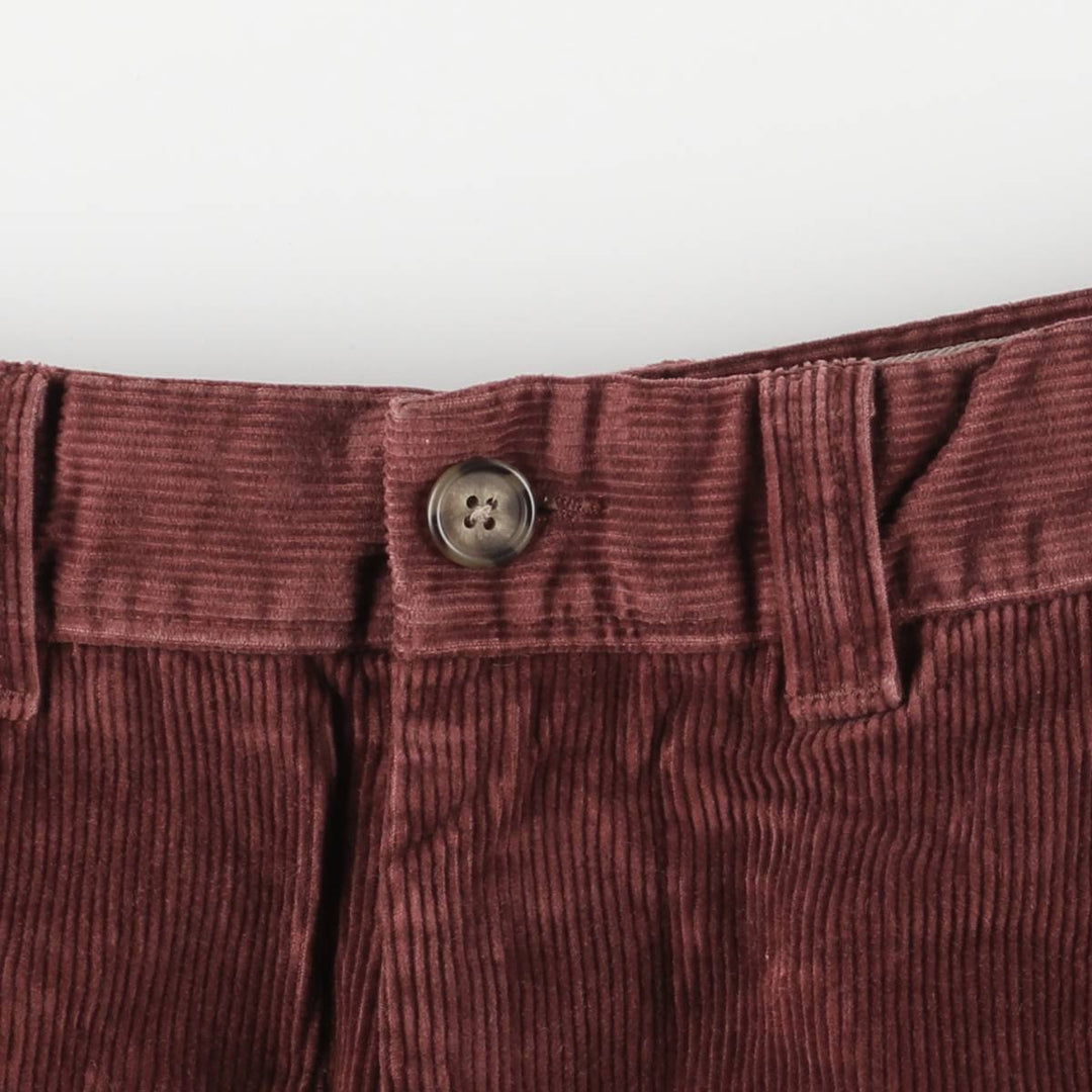 90s-00'S LLBean Double L Classic Fit Corduroy Pants, Men's, Vintage, Size W30 cotton wine-red Vintage Second Hand