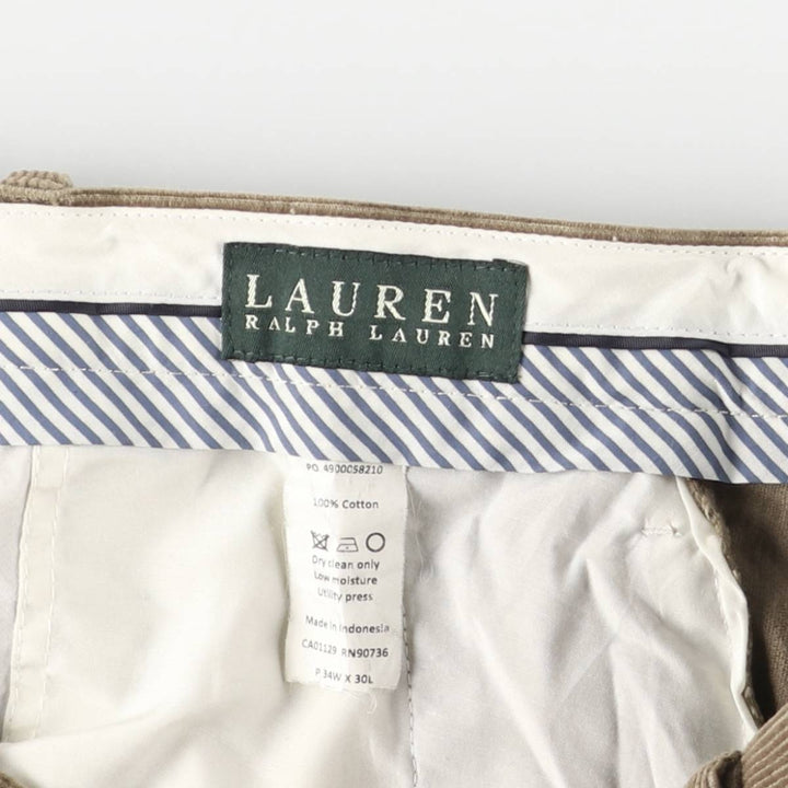 Ralph Lauren LAUREN Lauren Corduroy Pants Men's W34 equivalent cotton Khaki type Vintage Second Hand