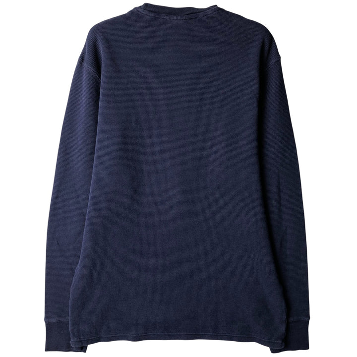 Ralph Lauren POLO RALPH LAUREN SLEEPWEAR Thermal Long T-shirt Waffle Men's M size cotton navy blue type Vintage Second Hand
