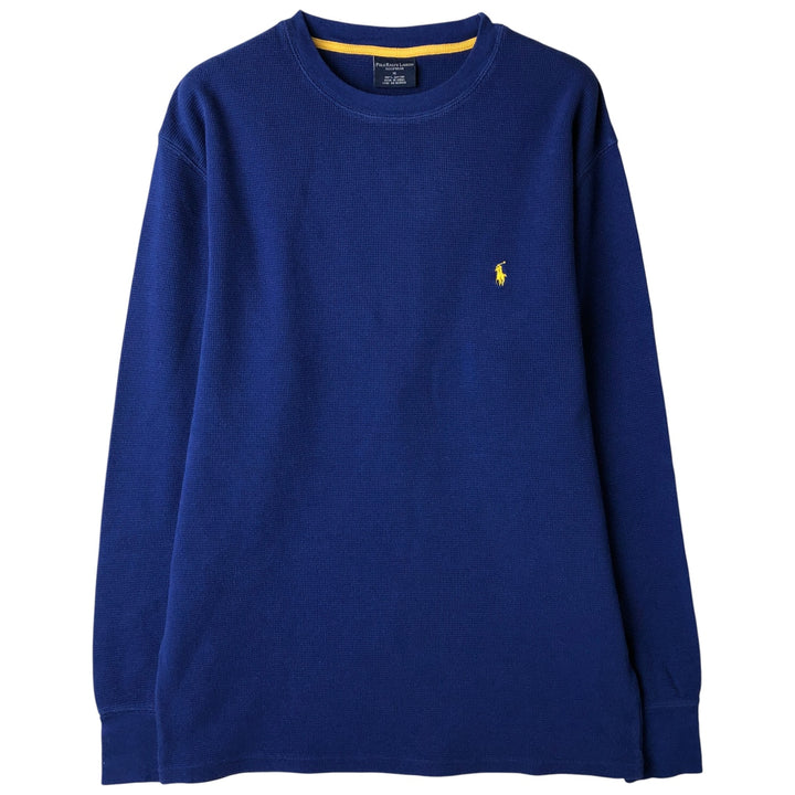 Ralph Lauren POLO RALPH LAUREN SLEEPWEAR Thermal Long T-shirt Waffle Men's XL cotton blue type Vintage Second Hand