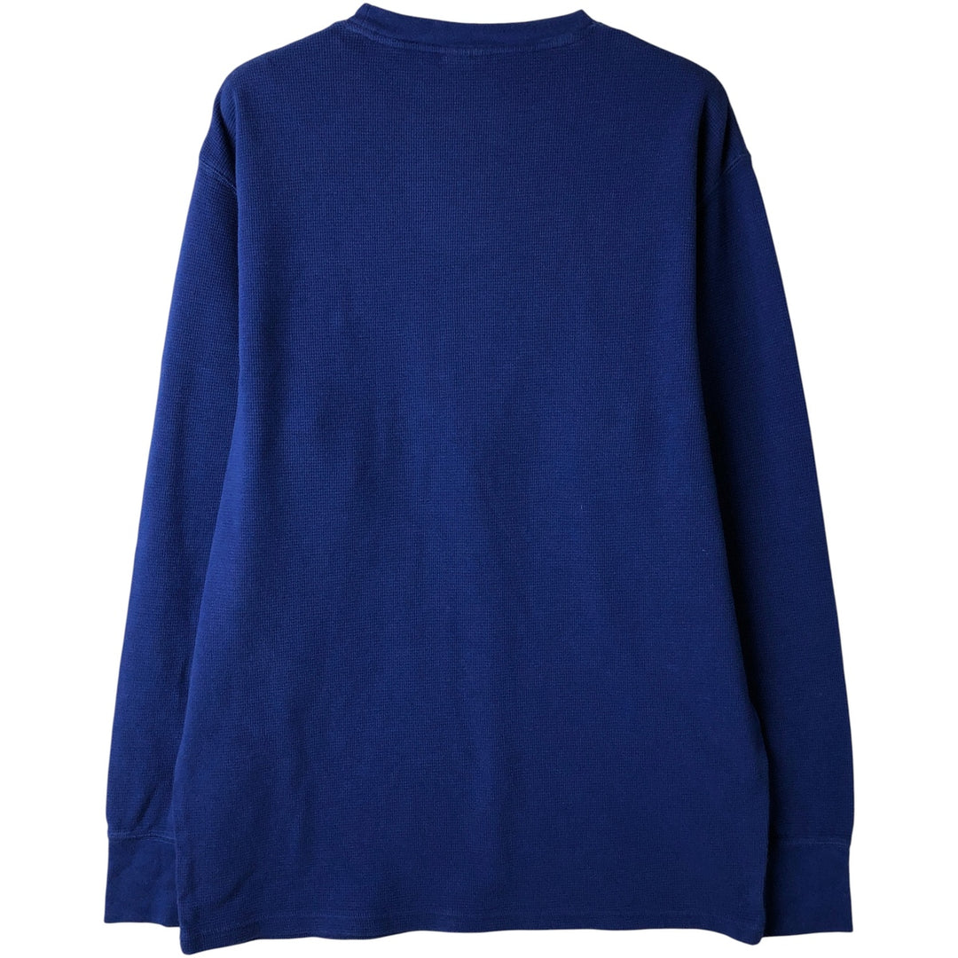 Ralph Lauren POLO RALPH LAUREN SLEEPWEAR Thermal Long T-shirt Waffle Men's XL cotton blue type Vintage Second Hand