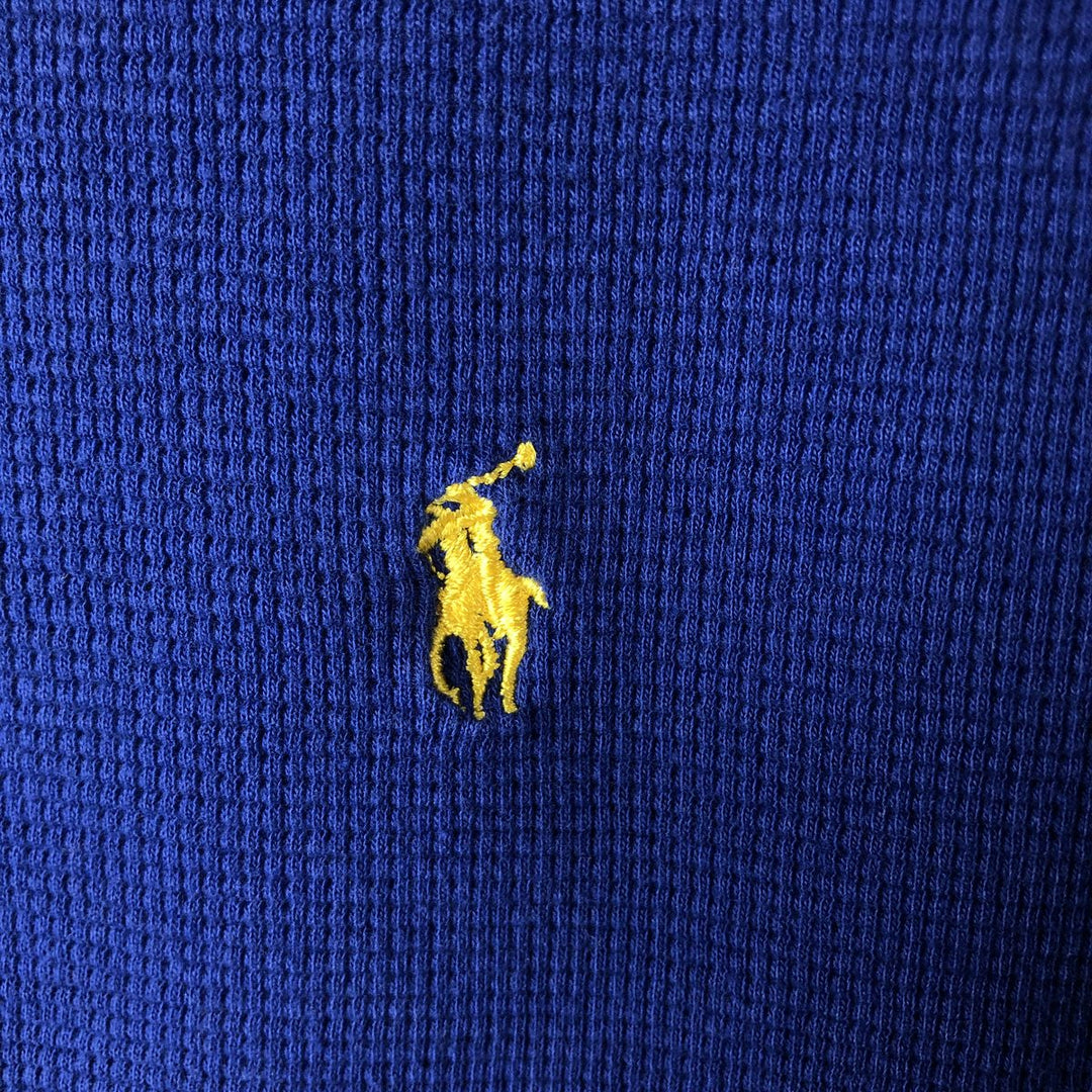 Ralph Lauren POLO RALPH LAUREN SLEEPWEAR Thermal Long T-shirt Waffle Men's XL cotton blue type Vintage Second Hand