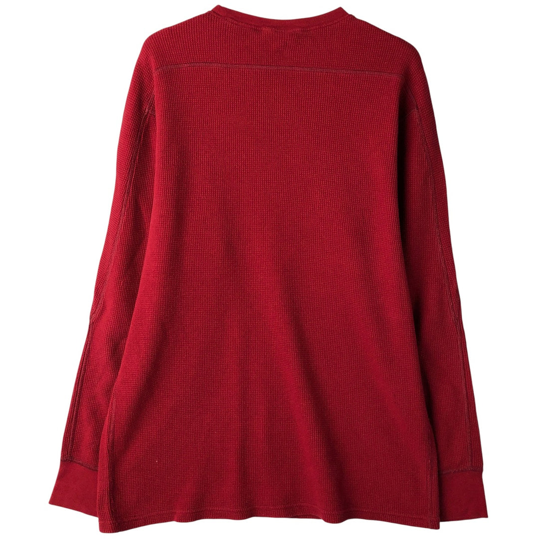 Ralph Lauren POLO RALPH LAUREN SLEEPWEAR Thermal Long T-shirt Waffle Men's XL cotton red type reddish brown Vintage Second Hand