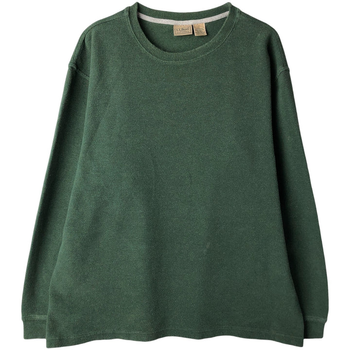 LLBean Thermal Long T-Shirt, Men's XL cotton Green type dark green Vintage Second Hand