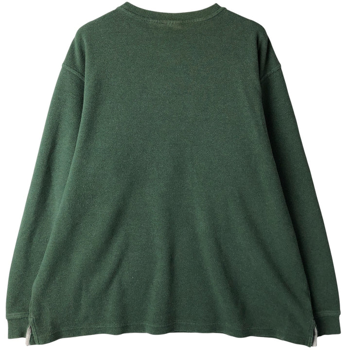 LLBean Thermal Long T-Shirt, Men's XL cotton Green type dark green Vintage Second Hand