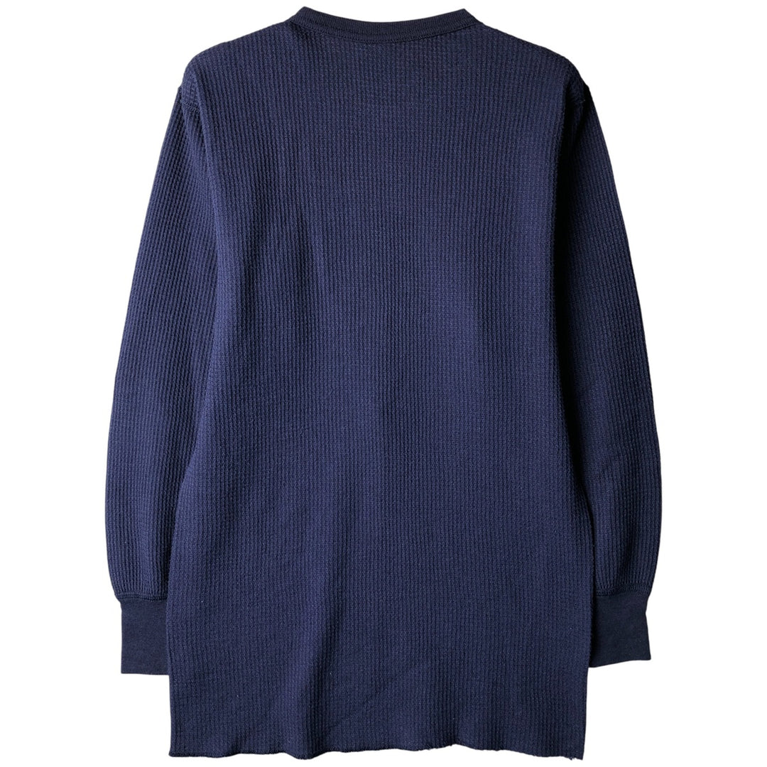 Vintage 1990'S LONG JOHNS thermal long T-shirt, made in the USA, size L, men's cotton navy blue type Vintage Second Hand