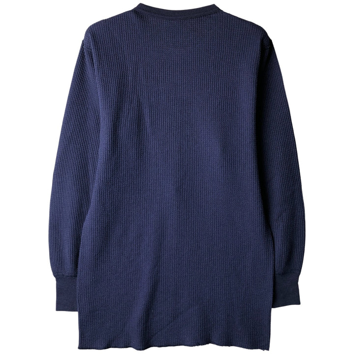 Vintage 1990'S LONG JOHNS thermal long T-shirt, made in the USA, size L, men's cotton navy blue type Vintage Second Hand