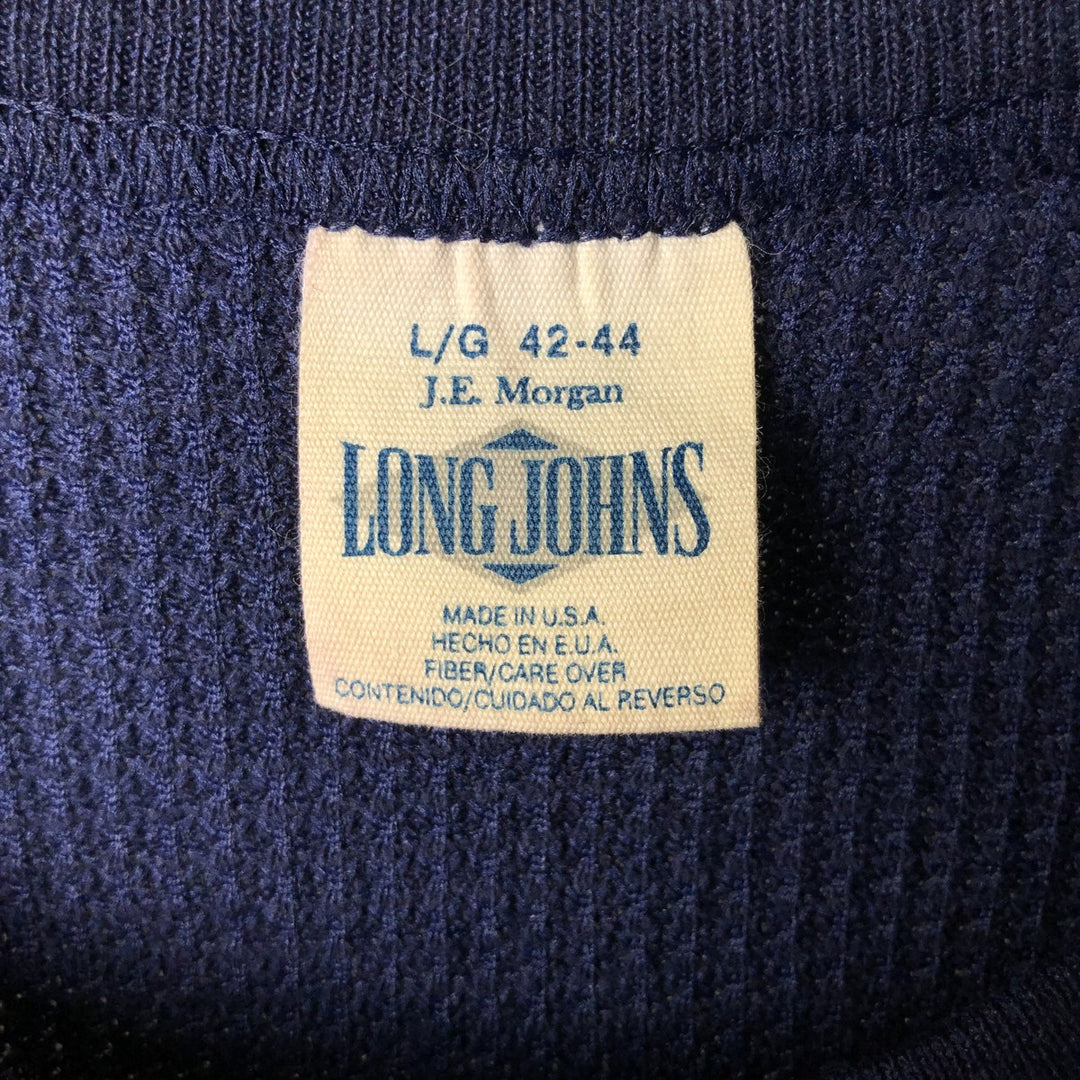 Vintage 1990'S LONG JOHNS thermal long T-shirt, made in the USA, size L, men's cotton navy blue type Vintage Second Hand