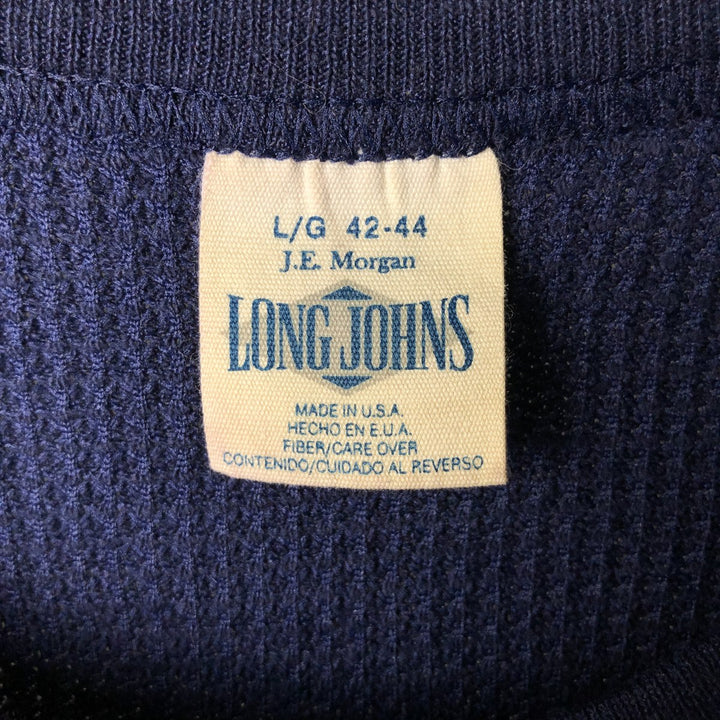 Vintage 1990'S LONG JOHNS thermal long T-shirt, made in the USA, size L, men's cotton navy blue type Vintage Second Hand