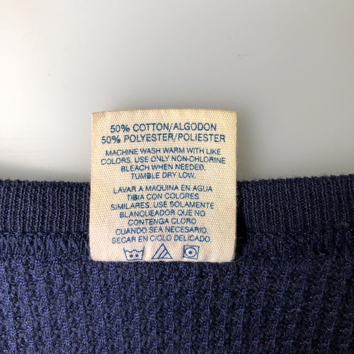 Vintage 1990'S LONG JOHNS thermal long T-shirt, made in the USA, size L, men's cotton navy blue type Vintage Second Hand