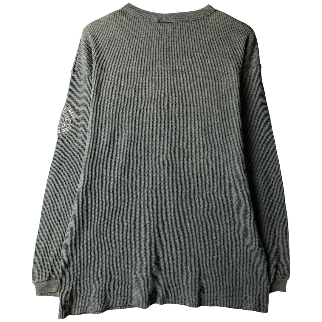 Harley-Davidson Thermal T-Shirt, Waffle, Men's Size L polyester gray type Vintage Second Hand