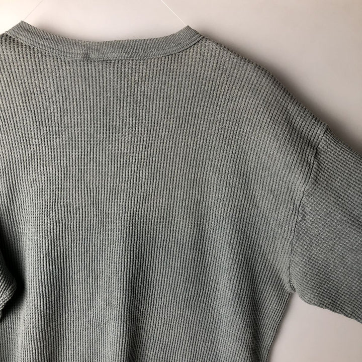 Harley-Davidson Thermal T-Shirt, Waffle, Men's Size L polyester gray type Vintage Second Hand