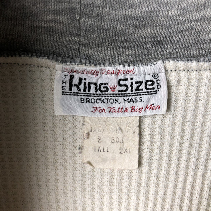 90'S Vintage THE King Size Co. Full-Zip Hoodie, Men's XXL cotton gray type Vintage Second Hand