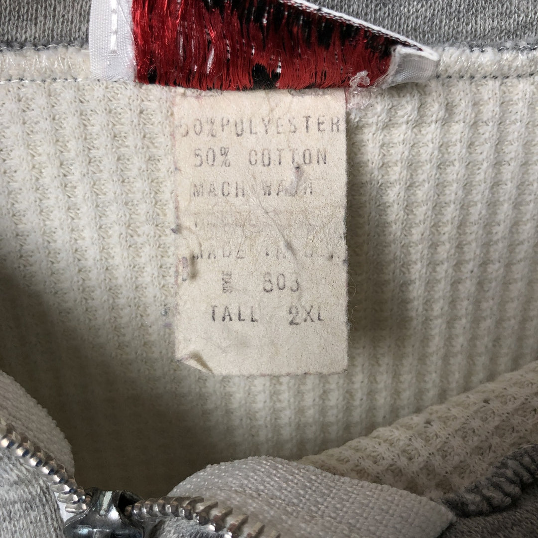 90'S Vintage THE King Size Co. Full-Zip Hoodie, Men's XXL cotton gray type Vintage Second Hand