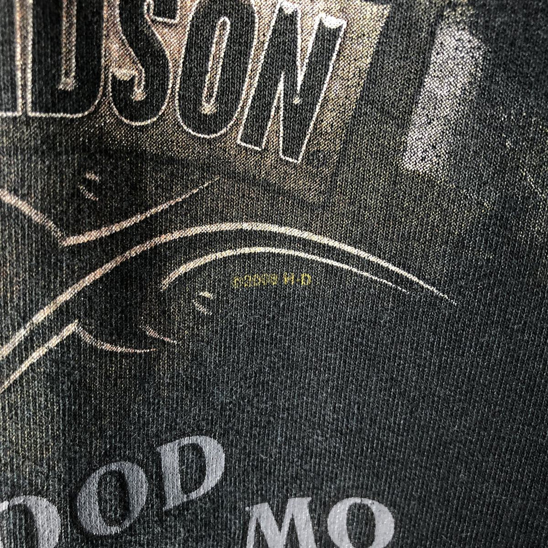 2000'S Harley-Davidson Eagle Pattern Full-Zip Hoodie, Men's Size L unclear Charcoal Vintage Second Hand