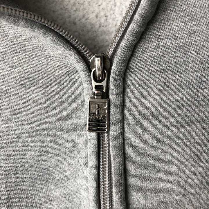 Vintage 90'S Russell Athletic full-zip sweatshirt, size L, men's polyester gray type Vintage Second Hand