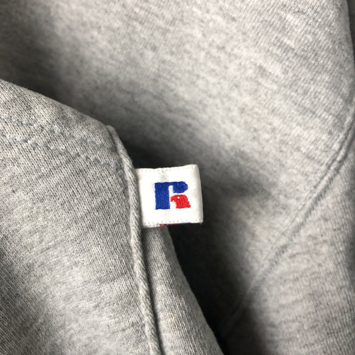 Vintage 90'S Russell Athletic full-zip sweatshirt, size L, men's polyester gray type Vintage Second Hand