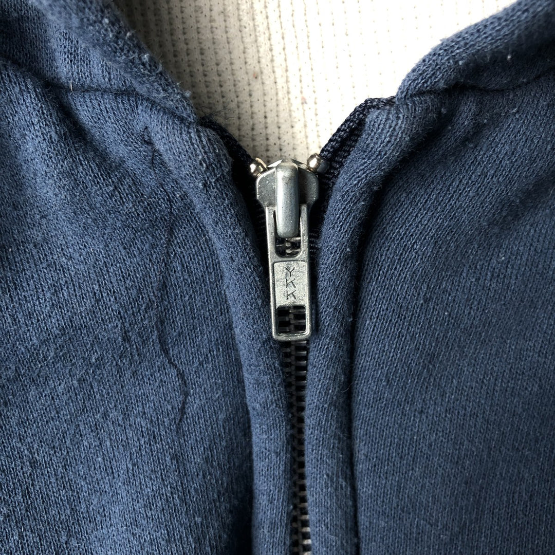 Vintage 90'S ACE SPORTSWEAR full-zip sweatshirt hoodie, made in the USA, men's size XL cotton Navy blue Vintage Second Hand