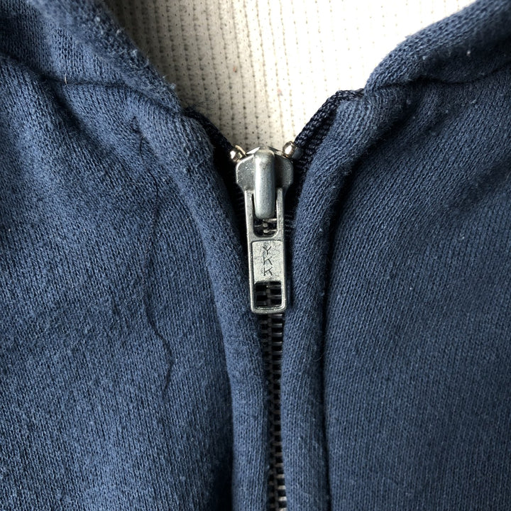 Vintage 90'S ACE SPORTSWEAR full-zip sweatshirt hoodie, made in the USA, men's size XL cotton Navy blue Vintage Second Hand