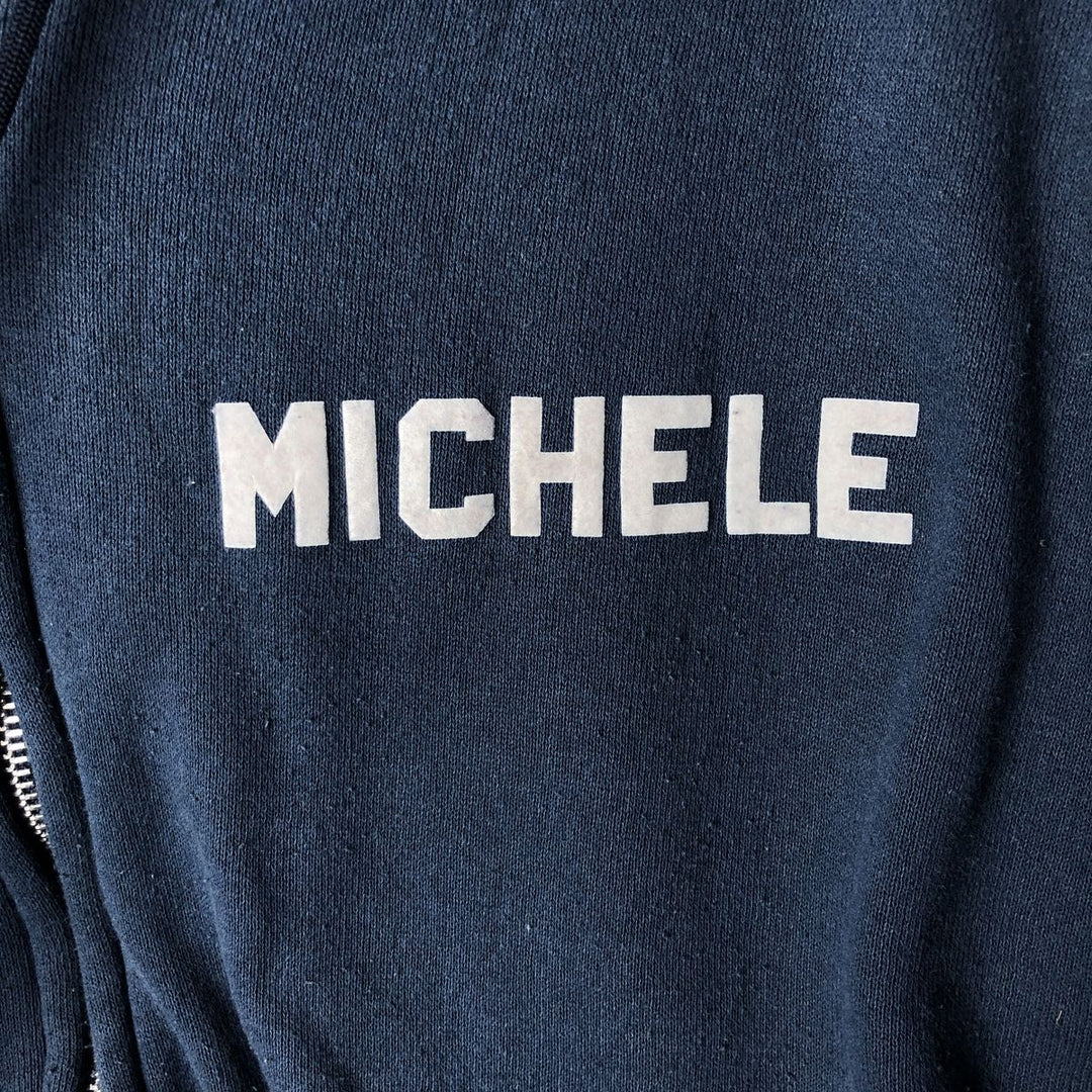 Vintage 90'S ACE SPORTSWEAR full-zip sweatshirt hoodie, made in the USA, men's size XL cotton Navy blue Vintage Second Hand