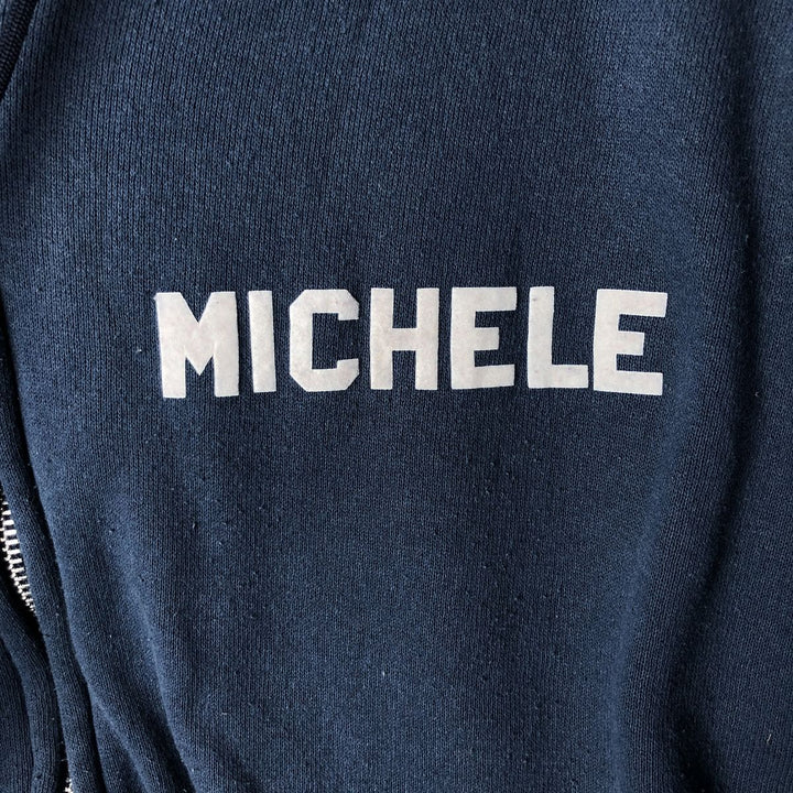 Vintage 90'S ACE SPORTSWEAR full-zip sweatshirt hoodie, made in the USA, men's size XL cotton Navy blue Vintage Second Hand