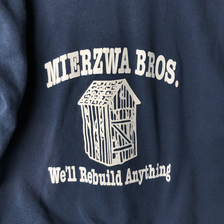 Vintage 90'S ACE SPORTSWEAR full-zip sweatshirt hoodie, made in the USA, men's size XL cotton Navy blue Vintage Second Hand