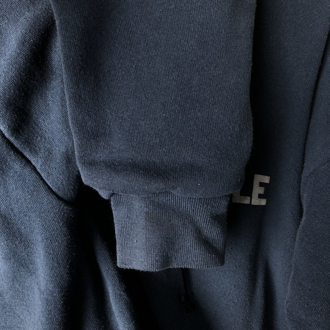 Vintage 90'S ACE SPORTSWEAR full-zip sweatshirt hoodie, made in the USA, men's size XL cotton Navy blue Vintage Second Hand