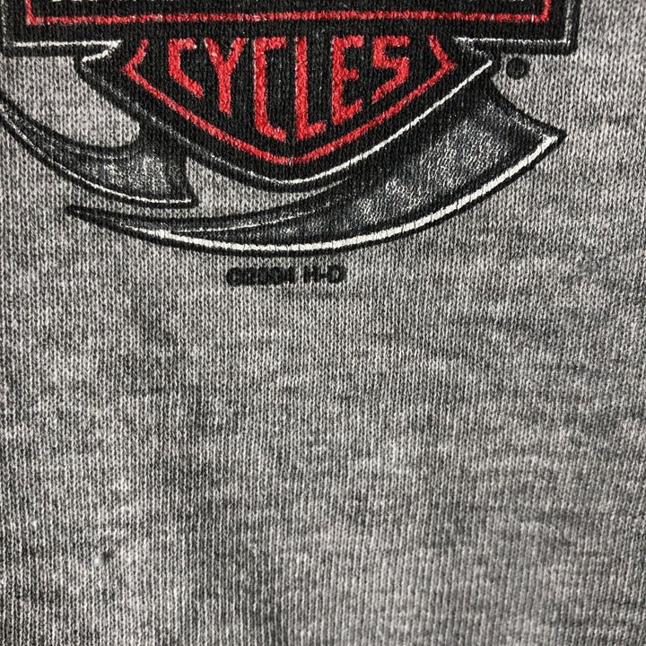 2000'S Harley-Davidson Eagle Pattern Tribal Full-Zip Hoodie, Men's Size L cotton gray type Vintage Second Hand