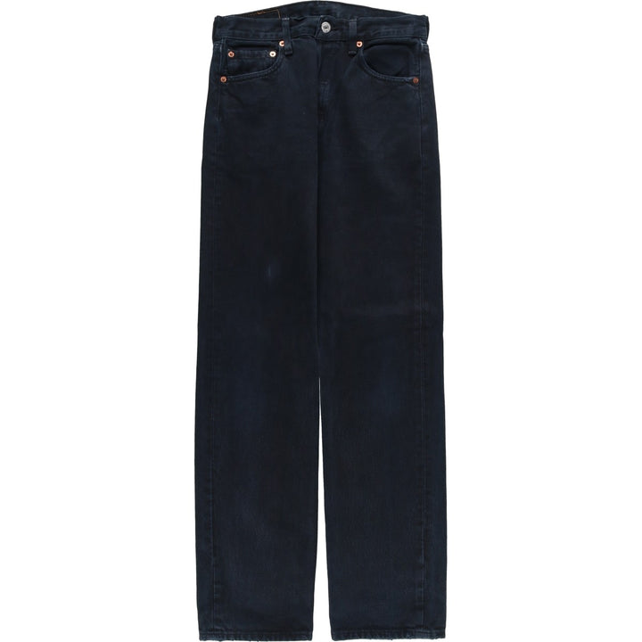 Levi's 501 Euro Model Black Denim Straight Denim Pants, Women's Size L (W29) cotton black type Vintage Second Hand