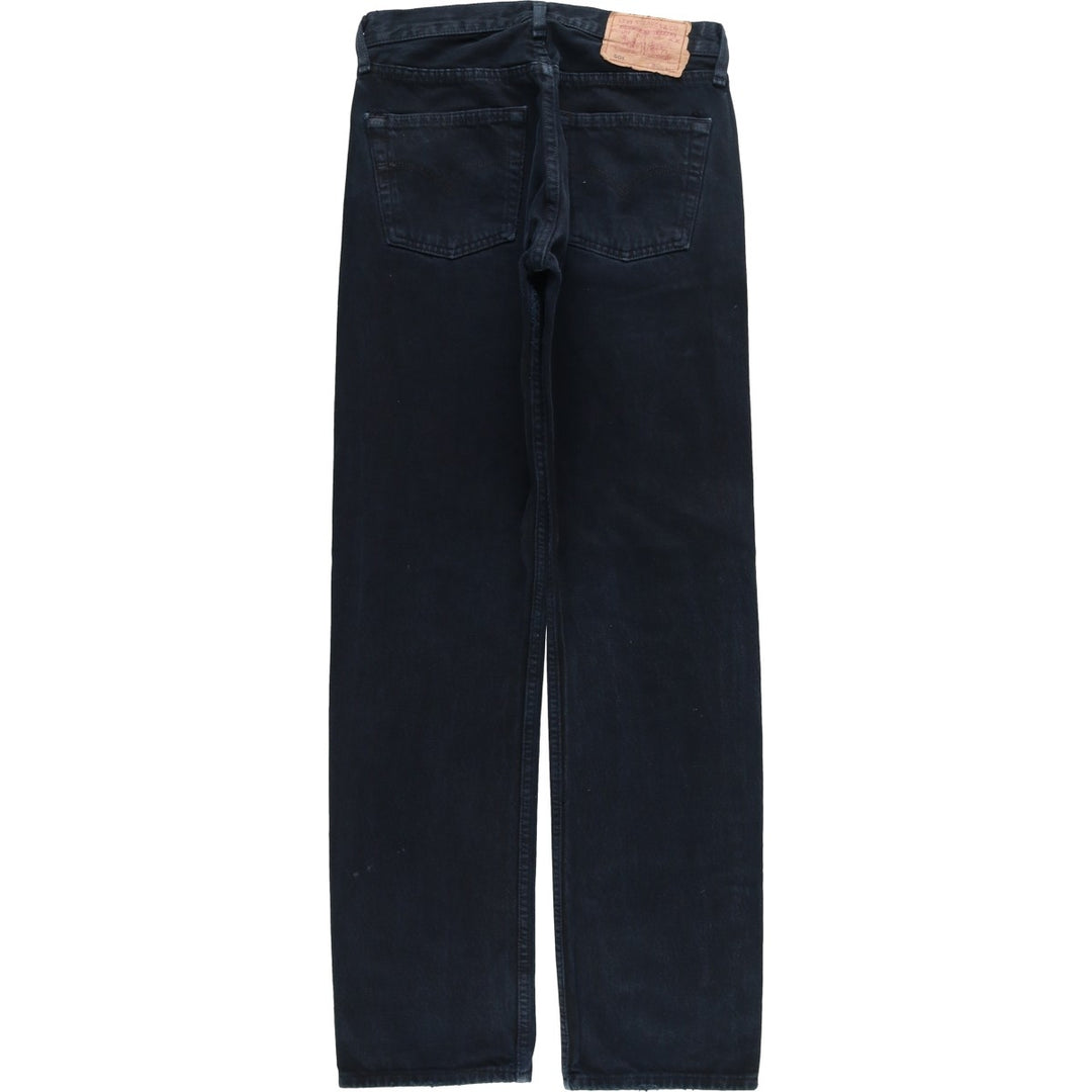 Levi's 501 Euro Model Black Denim Straight Denim Pants, Women's Size L (W29) cotton black type Vintage Second Hand