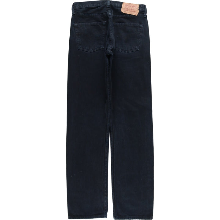 Levi's 501 Euro Model Black Denim Straight Denim Pants, Women's Size L (W29) cotton black type Vintage Second Hand