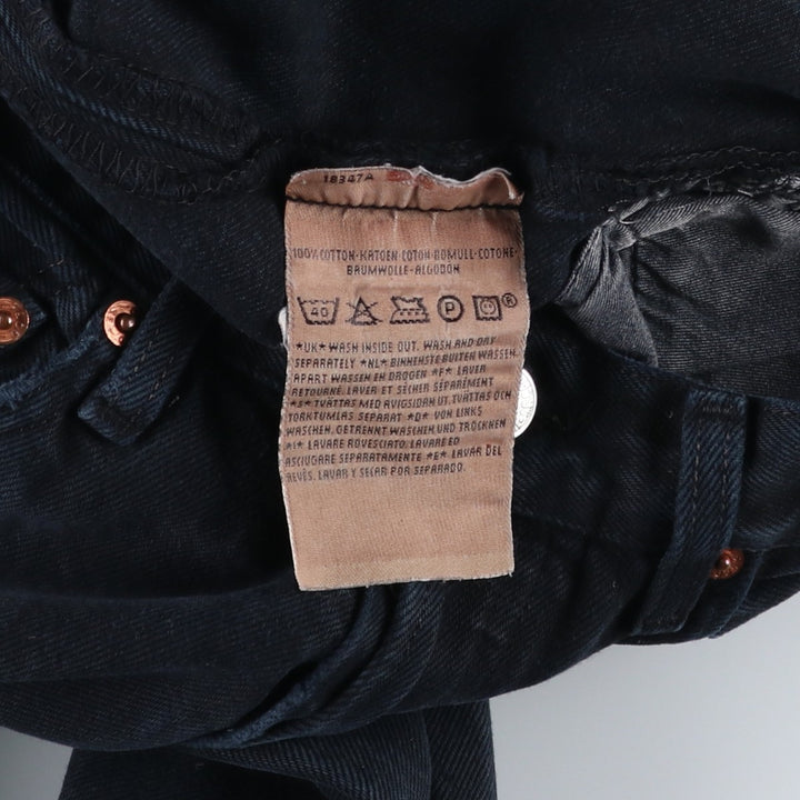 Levi's 501 Euro Model Black Denim Straight Denim Pants, Women's Size L (W29) cotton black type Vintage Second Hand