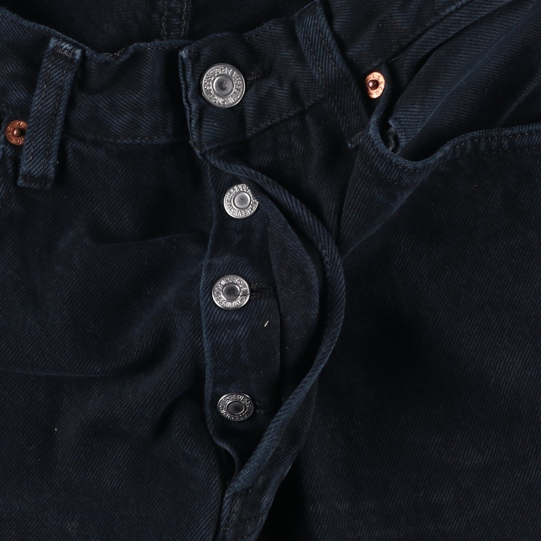 Levi's 501 Euro Model Black Denim Straight Denim Pants, Women's Size L (W29) cotton black type Vintage Second Hand