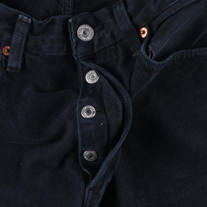 Levi's 501 Euro Model Black Denim Straight Denim Pants, Women's Size L (W29) cotton black type Vintage Second Hand