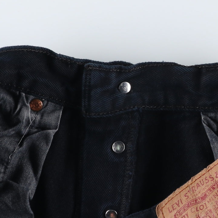 Levi's 501 Euro Model Black Denim Straight Denim Pants, Women's Size L (W29) cotton black type Vintage Second Hand