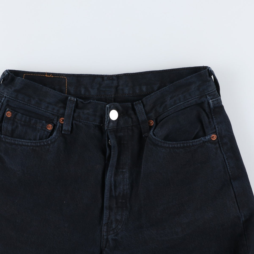Levi's 501 Euro Model Black Denim Straight Denim Pants, Women's Size L (W29) cotton black type Vintage Second Hand