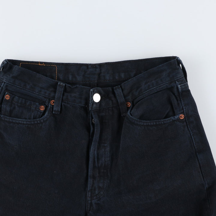 Levi's 501 Euro Model Black Denim Straight Denim Pants, Women's Size L (W29) cotton black type Vintage Second Hand