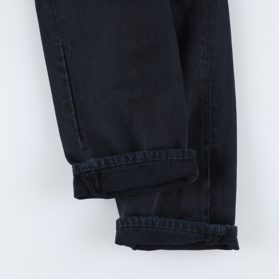 Levi's 501 Euro Model Black Denim Straight Denim Pants, Women's Size L (W29) cotton black type Vintage Second Hand