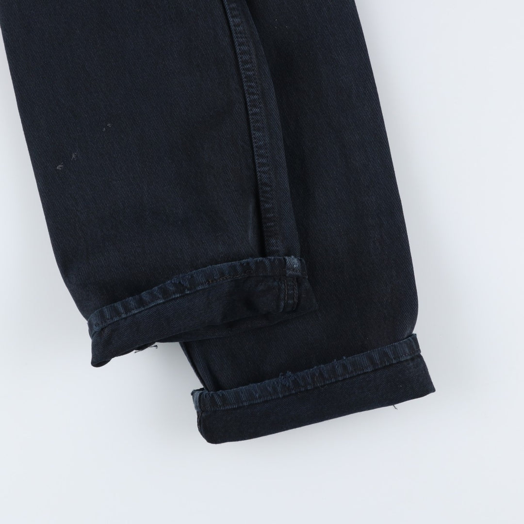 Levi's 501 Euro Model Black Denim Straight Denim Pants, Women's Size L (W29) cotton black type Vintage Second Hand