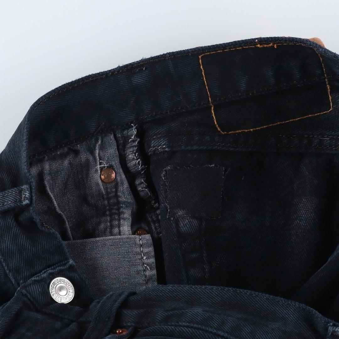 Levi's 501 Euro Model Black Denim Straight Denim Pants, Women's Size L (W29) cotton black type Vintage Second Hand