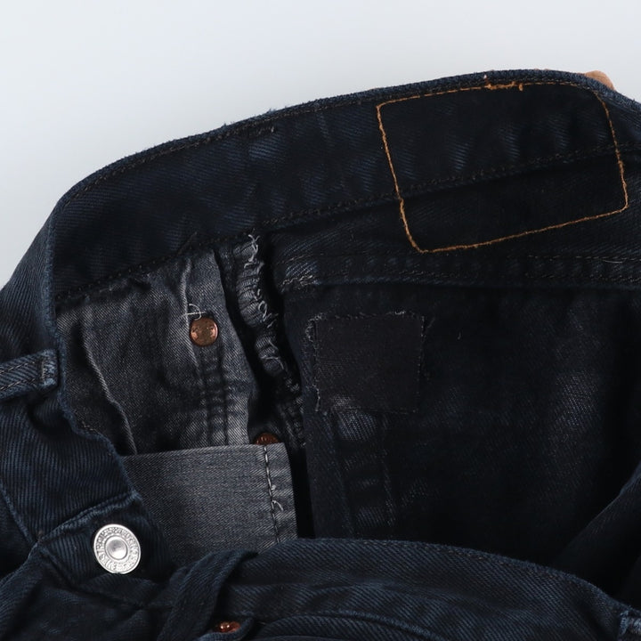 Levi's 501 Euro Model Black Denim Straight Denim Pants, Women's Size L (W29) cotton black type Vintage Second Hand